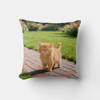 Coussin Little cute orange cat