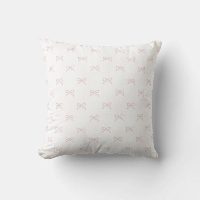 Coussin Little Pink Bow Pastel Feminine & Coquette (Recto)
