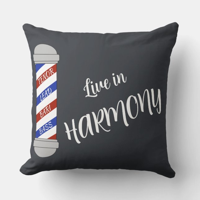 Coussin Live In Barbershop Harmony Jeu d'oreiller (Recto)