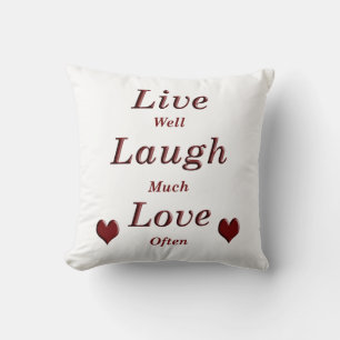 Coussin Live Laugh Love