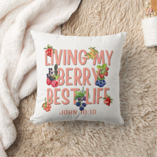 Coussin Living My Berry Best Life Berries CHRISTIAN