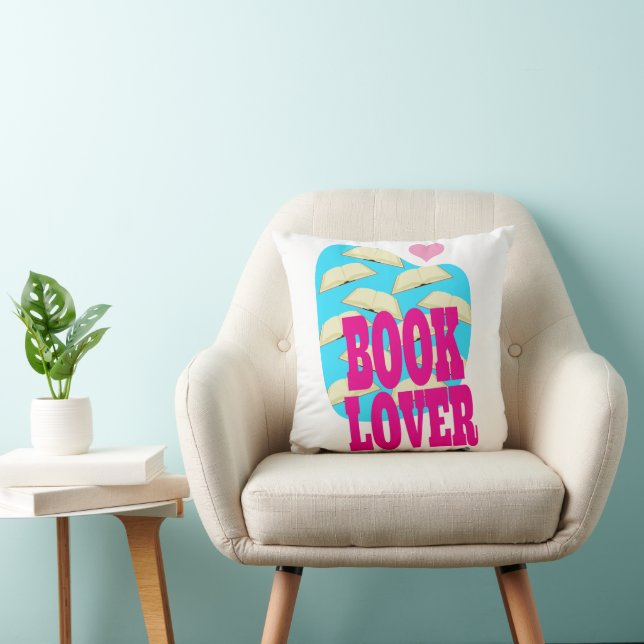 Coussin Livre Amusant Lecture Cute Art Design (Chaise)