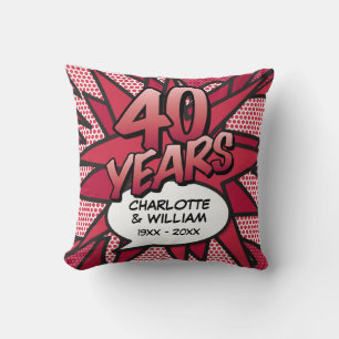 Coussin Livre de bande dessinée sur le 40e anniversaire du
