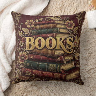 Coussin Livres Amoureux des Livres Écrivains Lecteurs Bibl