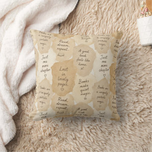 Coussin Livres Crème Magiques Inspirants