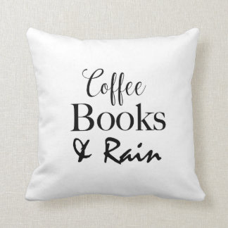 Coussin Livres de café et carreau de pluie