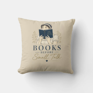 Coussin Livres des gens calmes avant les petites conversat