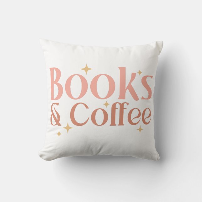 Coussin Livres Et Café (Recto)
