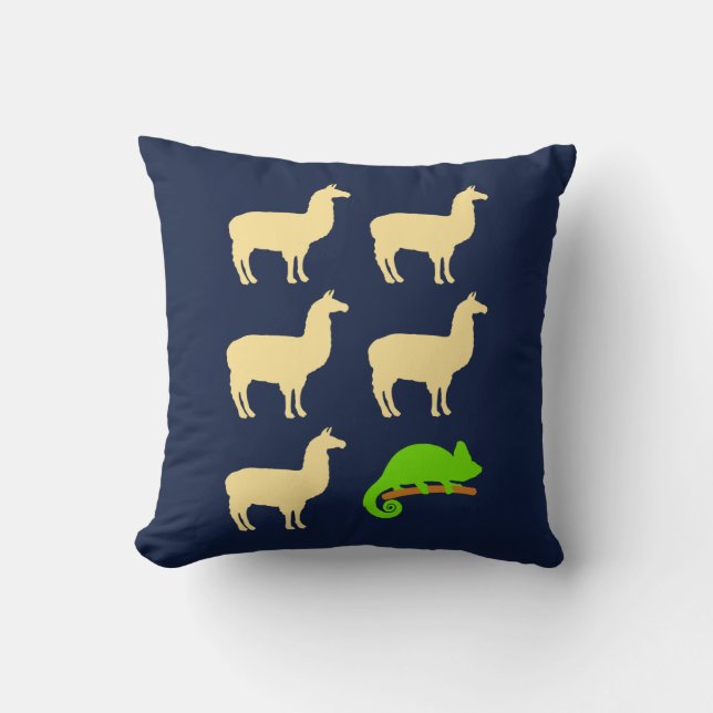 Coussin Llama Llama Llama Llama Chameleon (Recto)