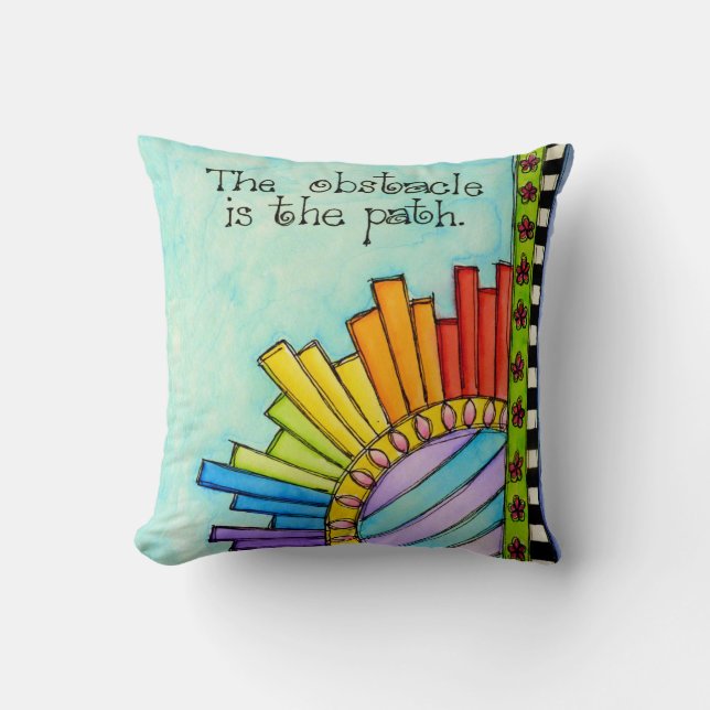 Coussin L'Obstacle Est Le Chemin (Recto)