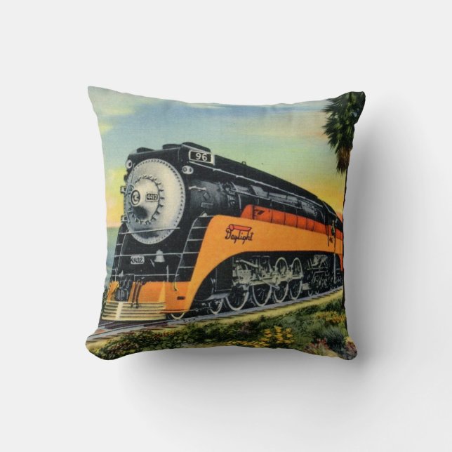 Coussin Locomotive à vapeur aérodynamique (Recto)