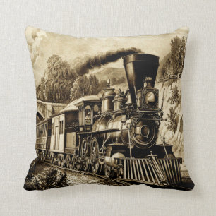 Coussin Locomotive à vapeur vintage