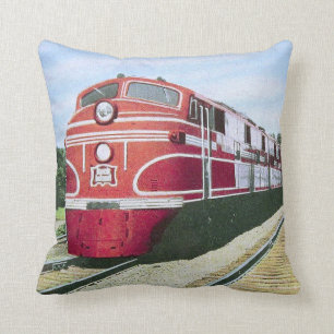 Coussin Locomotive de chemin de fer d'île de roche