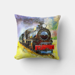 Coussin Locomotive moteur de train à vapeur 778
