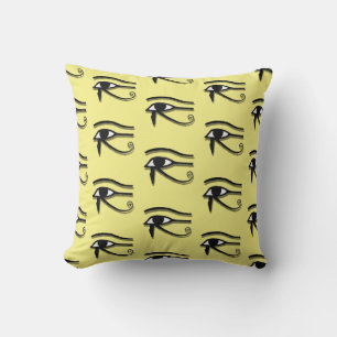 Coussin L'oeil de Horus Décor Jaune Motif