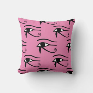 Coussin L'oeil de Horus Motif Arrière - plan rose