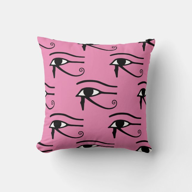Coussin L'oeil de Horus Motif Arrière - plan rose (Recto)