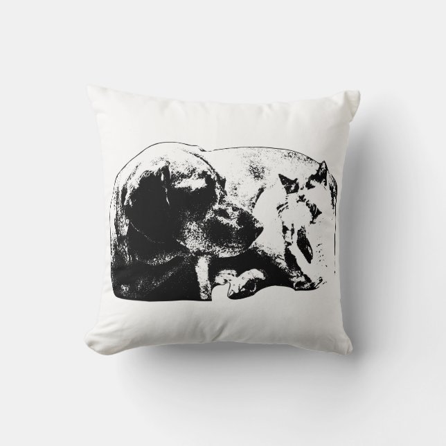 Coussin Loft Calm—Chien & Chat (Recto)