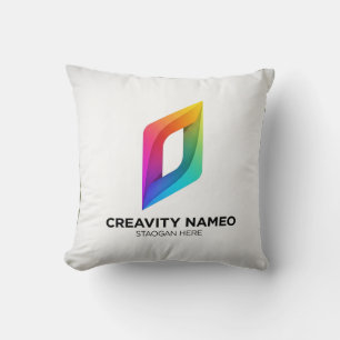 Coussin Logo brillant : Innovation futuriste