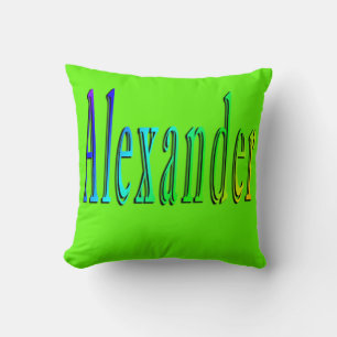 Coussin Logo Coloré Alexander Name,