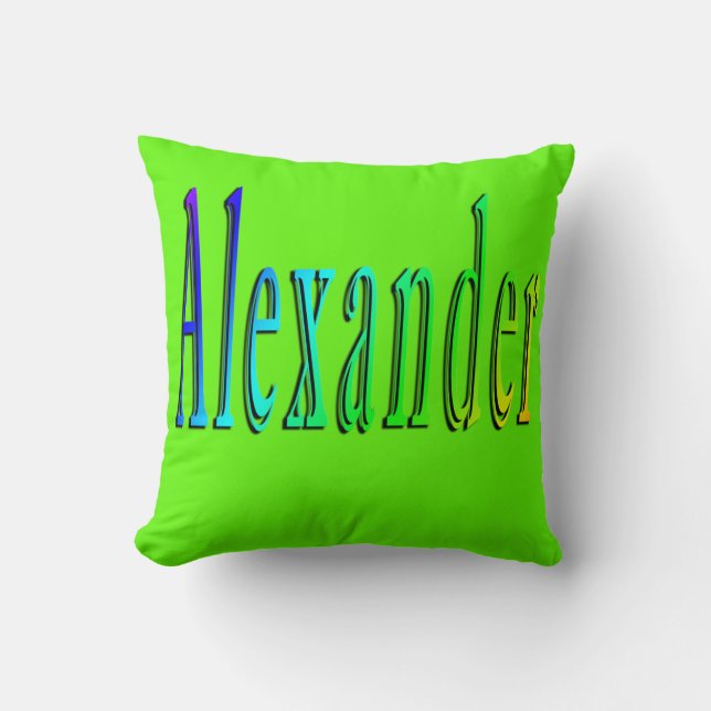 Coussin Logo Coloré Alexander Name, (Recto)