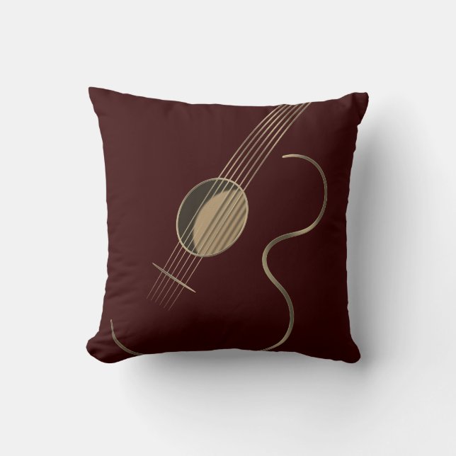 Coussin Logo de guitare acoustique (Recto)