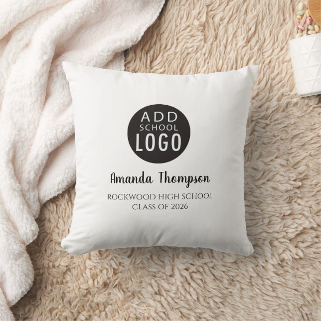 Coussin Logo de l'école - Diplôme du lycée personnalisé (Couverture)