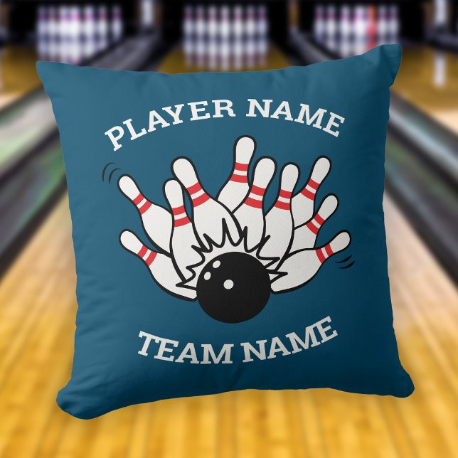 Coussin Logo de l'équipe de bowling personnalisée | Coussi (Créateur téléchargé)