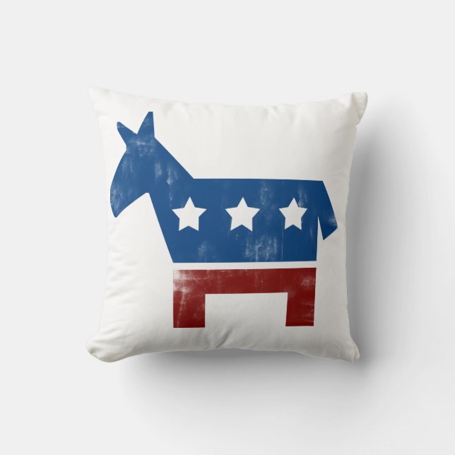 Coussin Logo Democrat Donkey (Recto)