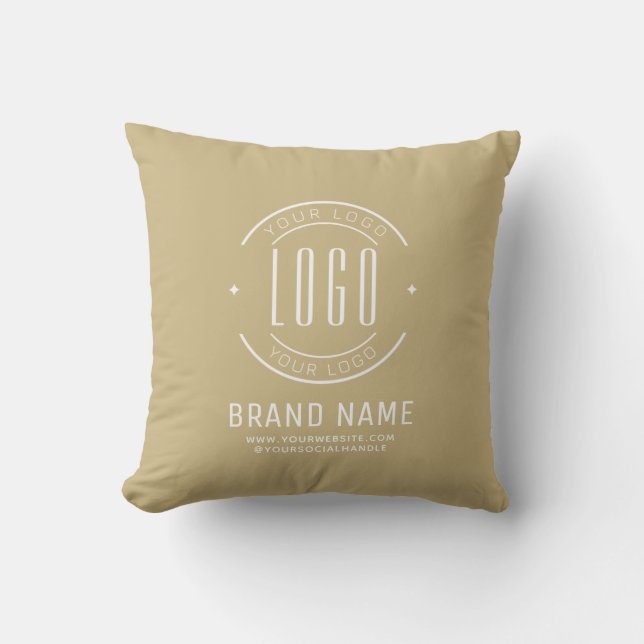 Coussin Logo d'entreprise personnalisée moderne marque com (Recto)