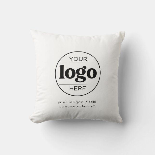 Coussin Logo | Entreprise Entreprise Blanc (Recto)