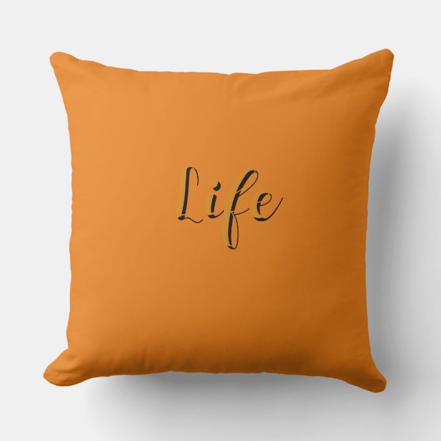 Coussin Logo Life Orange     (Recto)