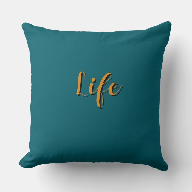 Coussin Logo Life sarcelle      (Recto)