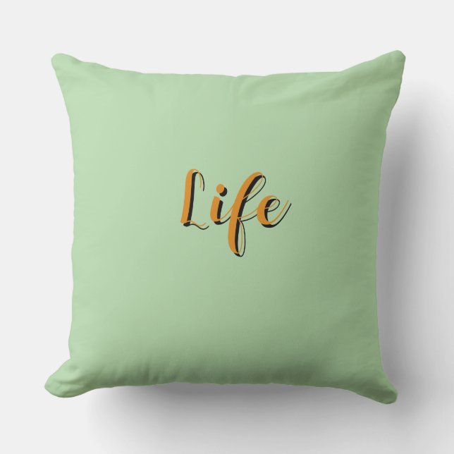 Coussin  Logo Life Vert Clair    (Recto)