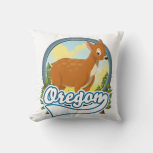 Coussin logo Oregon Deer voyage