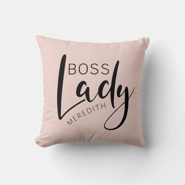 Coussin Logo Personnalisé Boss Lady Rose (Recto)
