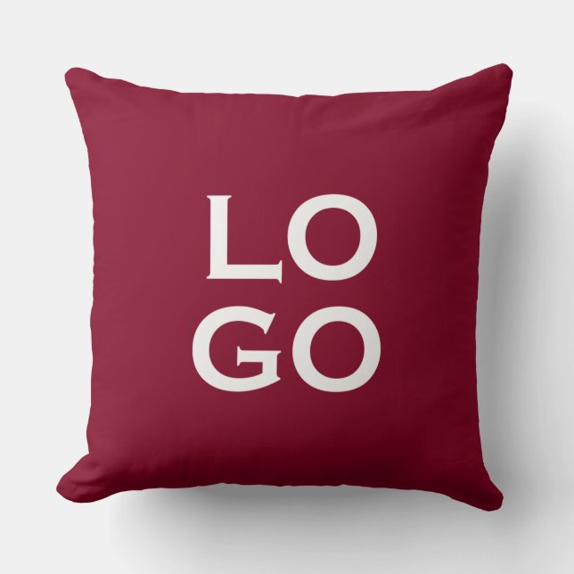 Coussin Logo personnalisé d'entreprise ou d'entreprise sur (Recto)