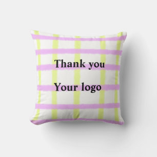Coussin Logo personnalisé simple et élégant ici société
