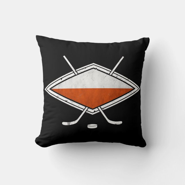 Coussin Logo polonais de hockey sur glace Nom et numéro (Recto)