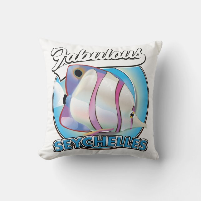 Coussin Logo rétro fabuleux des Seychelles (Recto)