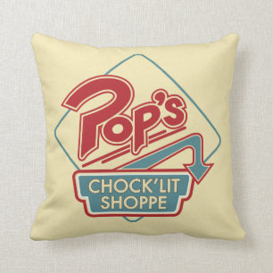 Coussin Logo rouge de la boutique Pop's Chock'Lit