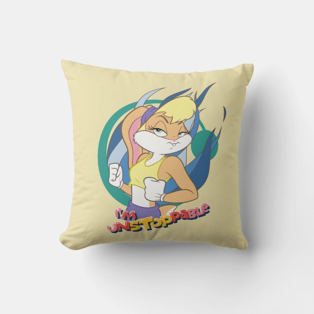 Coussin Lola Bunny "Je ne peux pas arrêter" (Recto)