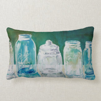 Coussin lombaire d'aquarelle de pot de maçon