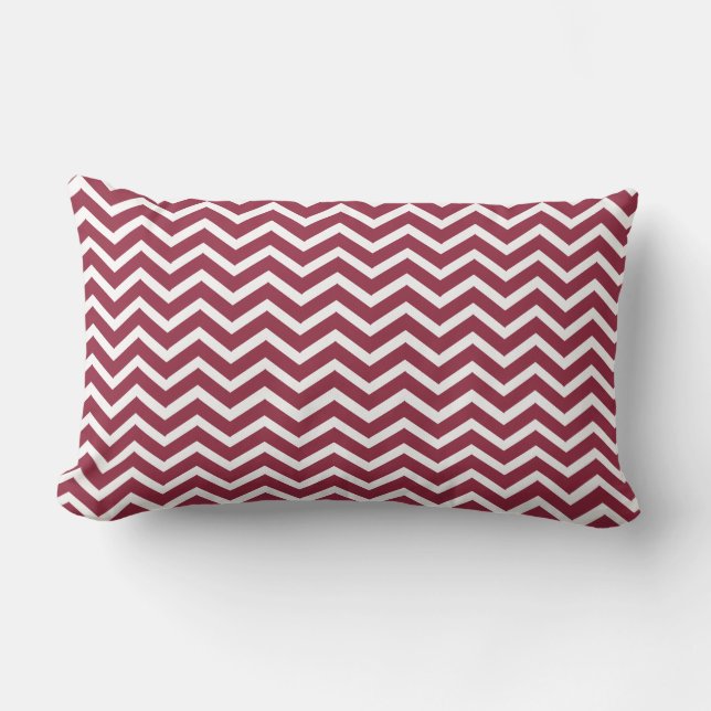 Coussin lombaire de Chevron de canneberge (Recto)