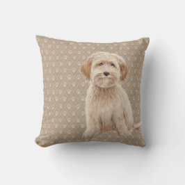 Coussin lombaire de chien crème de