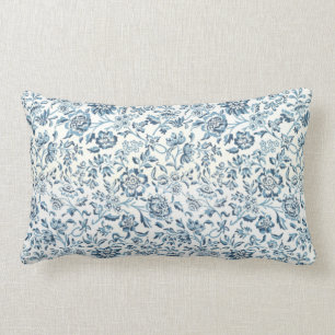 Coussin lombaire de fleur bleue