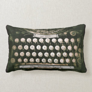 Coussin lombaire de machine à écrire vintage faite