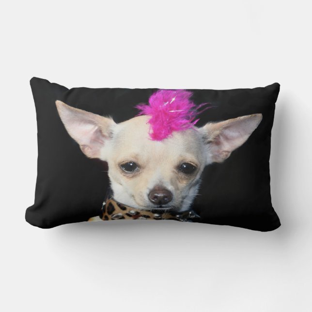 Coussin lombaire de Mojo d'Américain punk de chien (Recto)