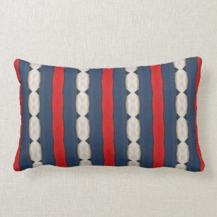 Coussin lombaire de rouge, blanc et bleu