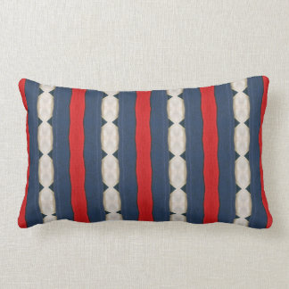 Coussin lombaire de rouge, blanc et bleu